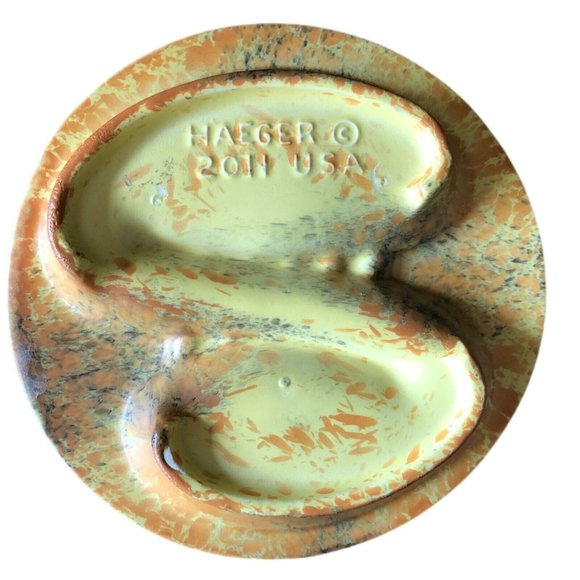 Vintage Mid Century Modern Orange Peel Lava Glaze - Picture 2 of 3